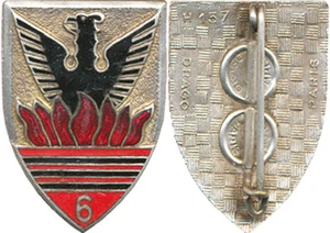 6° Régiment de Chasseurs d’Afrique, émail, flammes rouge foncé, Drago 157 (7602) - Imagen 1 de 1