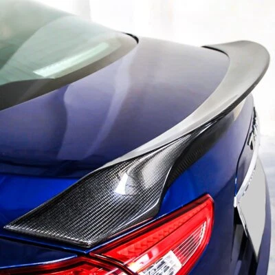 Compatível com 2014-2024 Maserati Ghibli Sedan spoiler asa porta-malas fibra de carbono real - Imagem 1 de 4