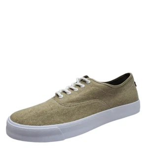 Nautica Mens Everyday Casual Canvas Sneakers Khaki Brown 13 M MSRP 60 New - Picture 1 of 7