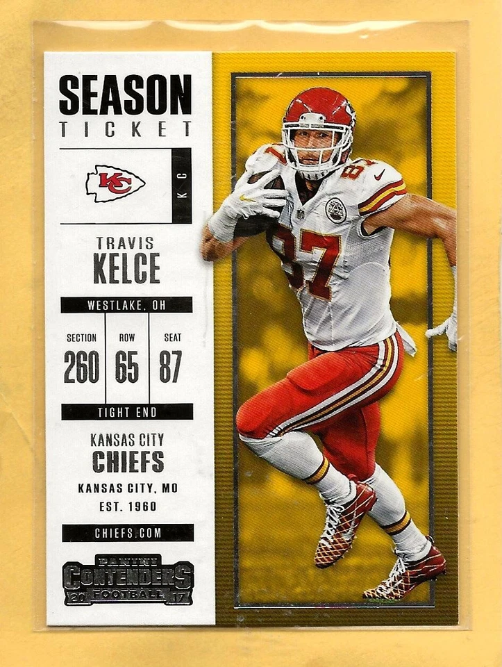 TRAVIS KELCE - 2017 Panini Contenders - #68 - Chiefs - Comb. Shipping - Image 1 of 1