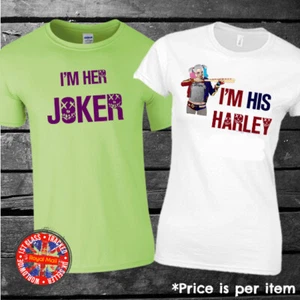 I'm Her Joker - I'm His Harley passende Paare T-Shirt Set Herren Damen - Bild 1 von 1