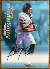 1999 SKYBOX AUTOGRAPHICS FRED TAYLOR ON CARD AUTO NFL SP  NM READ DESC  *YCC*