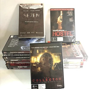 Horror DVD Bundle – Saw 1-5, Se7en (2-Disc), Collector, Hostel, Babadook & More - Picture 1 of 24