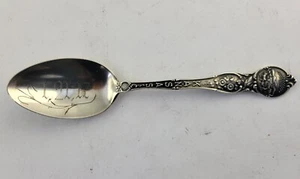 Kansas State Sterling Silver 5 3/8"  Souvenir Spoon by Watson .54oz. - Picture 1 of 12
