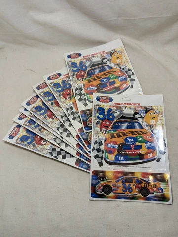 8 Vintage 1999 M&M Nascar Race Magnets Pontiac Sealed New m&ms collectible Cover