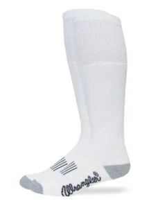 Wrangler Men’s Western Boot Socks, White, Large (men's shoe 9-13), 6 pairs - Picture 1 of 2