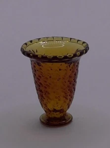1/12 scale Dolls House Glass Amber Vase GC99C - Picture 1 of 1