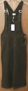 Lawrence Bras Women Overalls Green Denim Wide Leg S-M - USA - NWT - PRICE DROP! - Picture 1 of 4