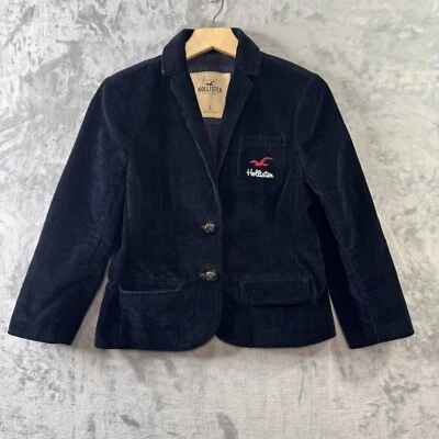 Hollister Blazer Womens Large Navy Blue Corduroy Jacket Academia Preppy Y2K - Image 1 of 4