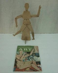 Golden Adventure Book of Art w/ Wood Mannequin Olive Riley c.1958, 2nd Print - Picture 1 of 9