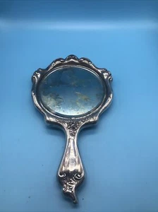 ANTIQUE VICTORIAN SILVERPLATE HAND MIRROR CHERBUS BEVELED DERBY SILVER CO. 1904 - Picture 1 of 3