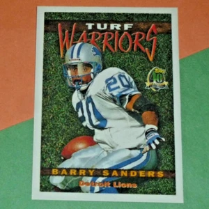 1996 BARRY SANDERS Detroit Lions Topps Turf Warriors TW20 Insert 1:720 packs HOF - Picture 1 of 2