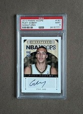 2013-14 Panini NBA Hoops Rudy Gobert Signatures RC Rookie Auto #187 PSA 9 Mint