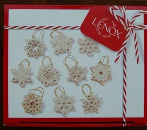 Lenox***SNOWFLAKE***10 Tree Ornaments~SPECIAL SALE!!! Brand New - Picture 1 of 3