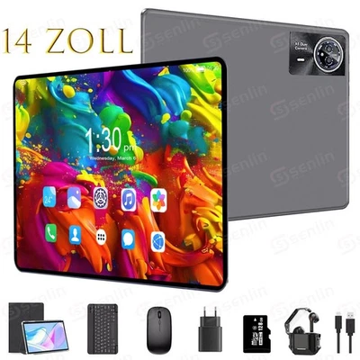 2025 14" Tablet Android15 Tablet 24GB RAM+256GB 8580mAh 2.4K 5G WiFi 2SIM PC GPS - Bild 1 von 4