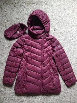 Chaqueta Abrigo Michael Kors Empacable Relleno Plumón Puffer Parka Capucha Extraíble Grande Foto 1 de 4
