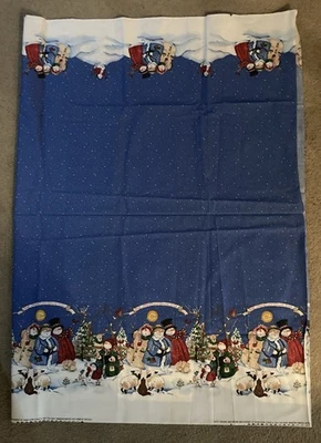 1997 Vtg.  Daisy Kingdom Fabric BTY *Snowman Border "Heaven & Nature Sing" #3777 - Image 1 of 4