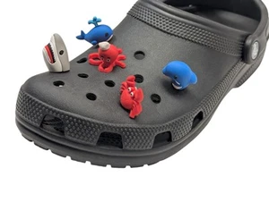 5 - Croc shoe Sandal Charms 3D Octopus Shark Dolphin Crab Whale New - Picture 1 of 7
