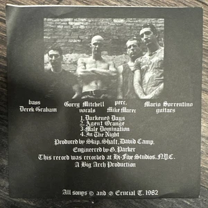 CRUCIAL T.  -NYHC ep 1982 orig RAT CAGE RECORDS,  Agnostic Front, Cro-Mags, PUNK - Picture 1 of 5