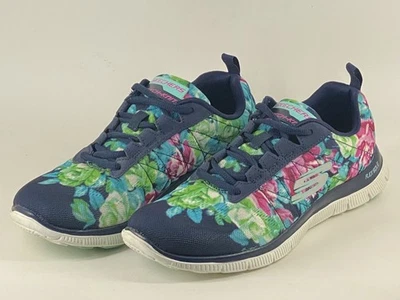 Skechers Womens UK 4 EU 37 Flex Appeal Wildflowers Comfort Memory Foam Trainers - Image 1 of 4