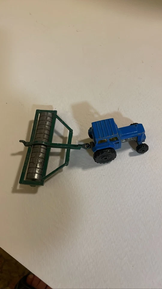 Matchbox Superfast No. 46 Ford Tractor & Harrow Green Britains.  - Image 1 of 4