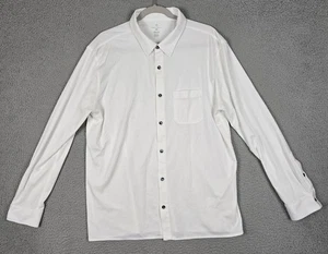 Anatomie White Long Sleeve Cotton Blend Stretch Travel Shirt Men's XXL Slim Fit - Picture 1 of 16