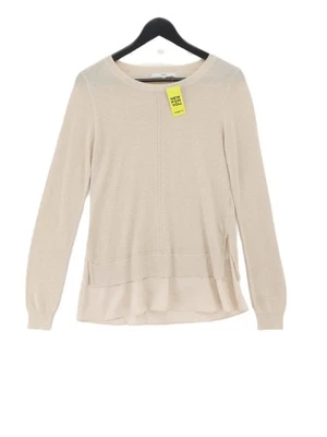 Next Women's Jumper UK 6 Gold Viscose with Polyester Round Neck Pullover - Image 1 of 4