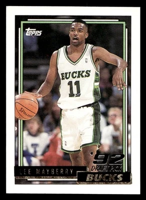 1992 Topps Lee Mayberry #390 Milwaukee Bucks - Image 1 of 2