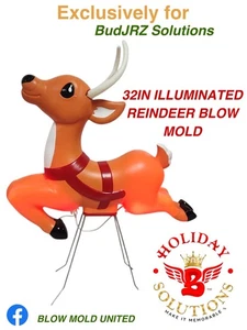 Vintage Style Reindeer Christmas Blow Mold Antlers & Stand Lighted Coming Soon - Picture 1 of 4