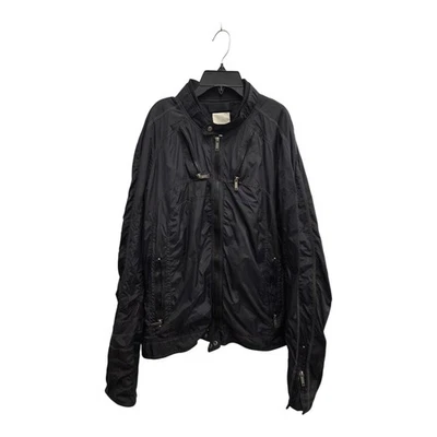 Chaqueta cortavientos ligera vintage diésel negra para motocicleta cremalleras de nailon Foto 1 de 4