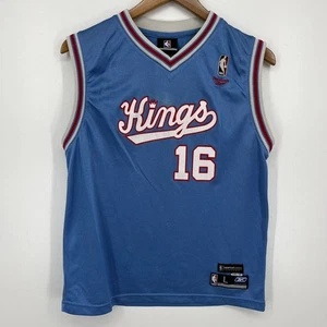 Reebok Sacramento Kings Peja Stojakovic Basketball Trikot Jugend L blau #26 NBA - Bild 1 von 12