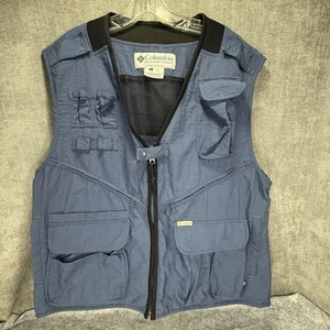 Chaleco de pesca Columbia para hombre grande azul bolsillos utilitarios ropa deportiva al aire libre unisex - Imagen 1 de 24