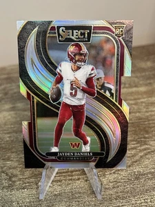 Panini Select Jayden Daniels #112 PLATA PRIZM TROQUELADO Premier Level (RC) 2024 - Imagen 1 de 4