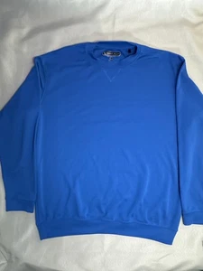 Pebble Beach Performance Crewneck Sweatshirt Men’s Large Royal Blue EUC - Picture 1 of 8