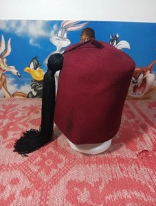 Vintage Freimaurerei Masonic Shriners Blanko Hut mit Quaste 30 P - Bild 1 von 10