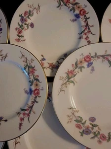 8 Wedgwood Bone China 1950s DEVON SPRAYS Bread Plates ~ #4076 - Picture 1 of 6