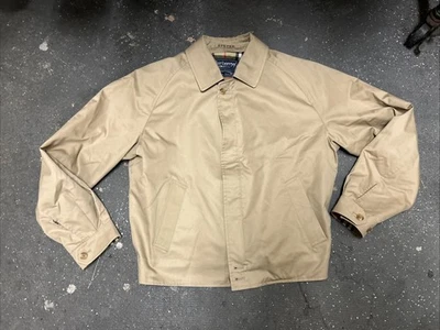 Винтажная мужская куртка-бомбер Burberrys Nova в клетку размер 42 бежевая - Изображение 1 из 4