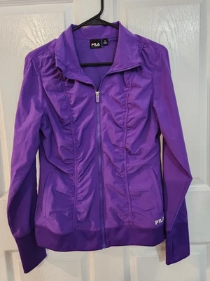 Fila Women's Purple Lightweight Jacket Full Zip with Pockets Size M - Image 1 of 3