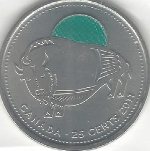 2011 CANADA set of 3 Enameled Quarters, Elizabeth II (COIN, MONEY, COLLECTIBLE) - Picture 1 of 6