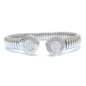 BVLGARI Bracciale Tubogas Braccialetto Metallo Diamante /293116 - Foto 1 di 7