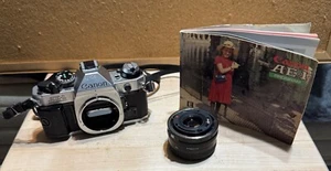 Canon AE-1 35mm SLR Film Camera w/ 50mm f/1.8 Lens - Picture 1 of 7