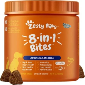 NEW Zesty Paws 8-in-1 Multivitamin Chews Soft Bites Chicken Flavor 90 ct 2026 - Picture 1 of 1