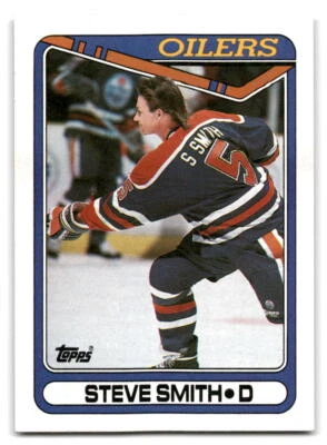 Steve Smith 1990-91 Topps HOCKEY #368 Edmonton Oilers - Image 1 of 2