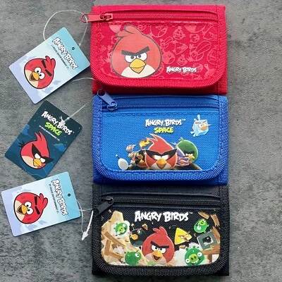 Lot of 3, NWT Angry Bird Tri-Fold Mini Wallet Coin Holder Bag Back to School - Image 1 of 4