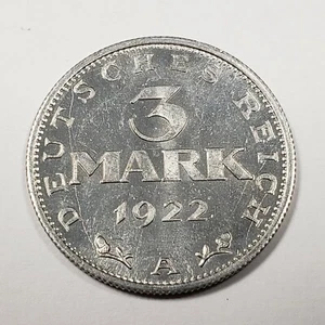 1922-A Germany 3 Mark - KM 28 - SKU-F7495 - Picture 1 of 2