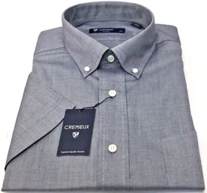 $75 Cremiuex Classics Men's Short Sleeve Shirt, Dark Blue , L - Picture 1 of 1
