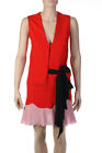 VIONNET paris Volant-Kleid mit Seide F 38 = D 36 rot Damen Dress Robe