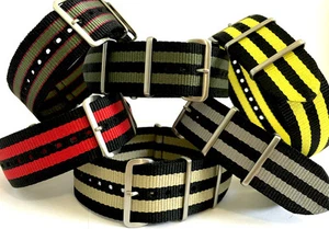 Cinturino orologio Panatime nylon balistico con doppia striscia e anelli quadrati in acciaio - Foto 1 di 7