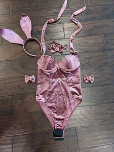 Women Sexy Lingerie Set Babydoll Pink Bunny Valentine's cosplay sleepwear M - Picture 1 of 11