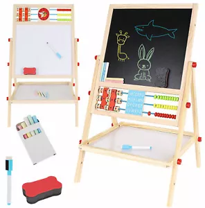 4in1 Kreidetafel für Kinder Holz Standtafel Magnet Mal Schreib Tafel Schultafel - Bild 1 von 10